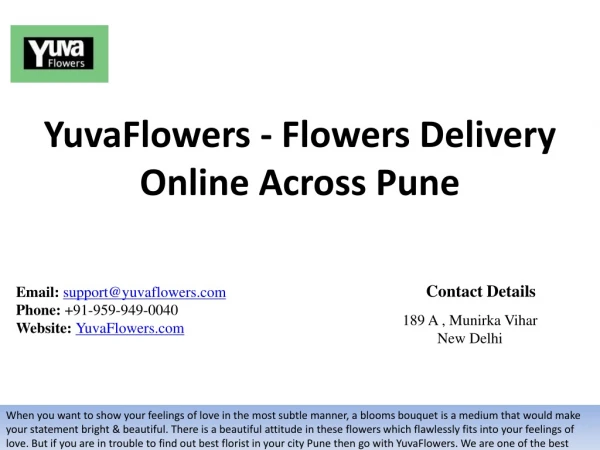 YuvaFlowers - Flowers Delivery Online Across Pune