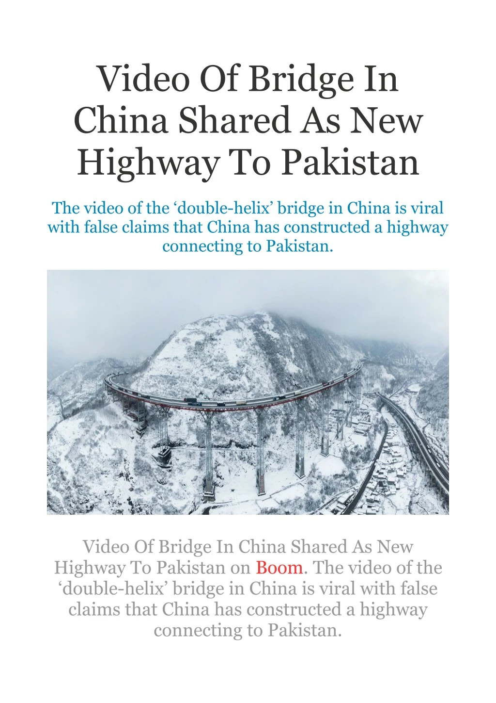 video of bridge in china shared as new highway