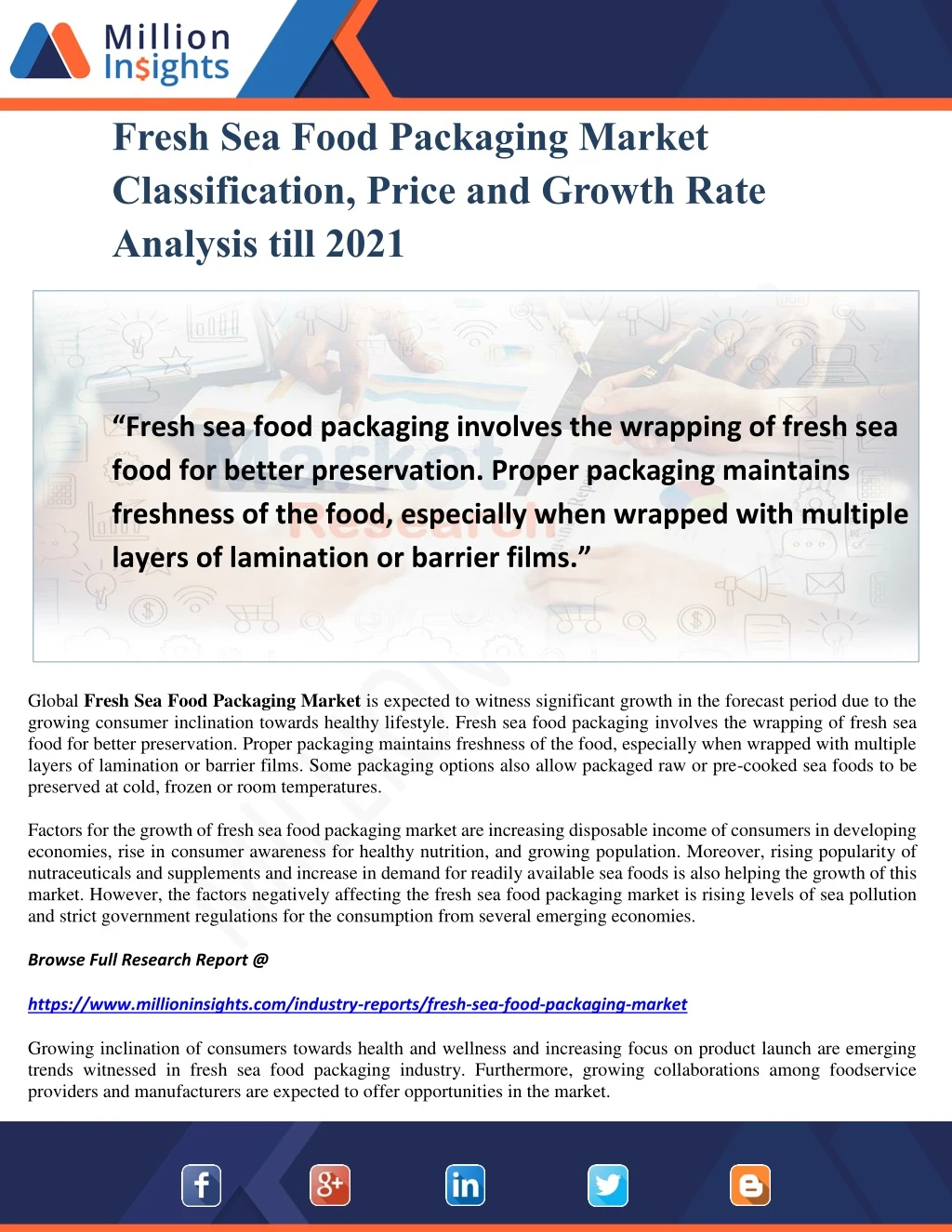 fresh sea food packaging market classification