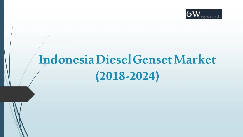 indonesia diesel genset market 2018 2024