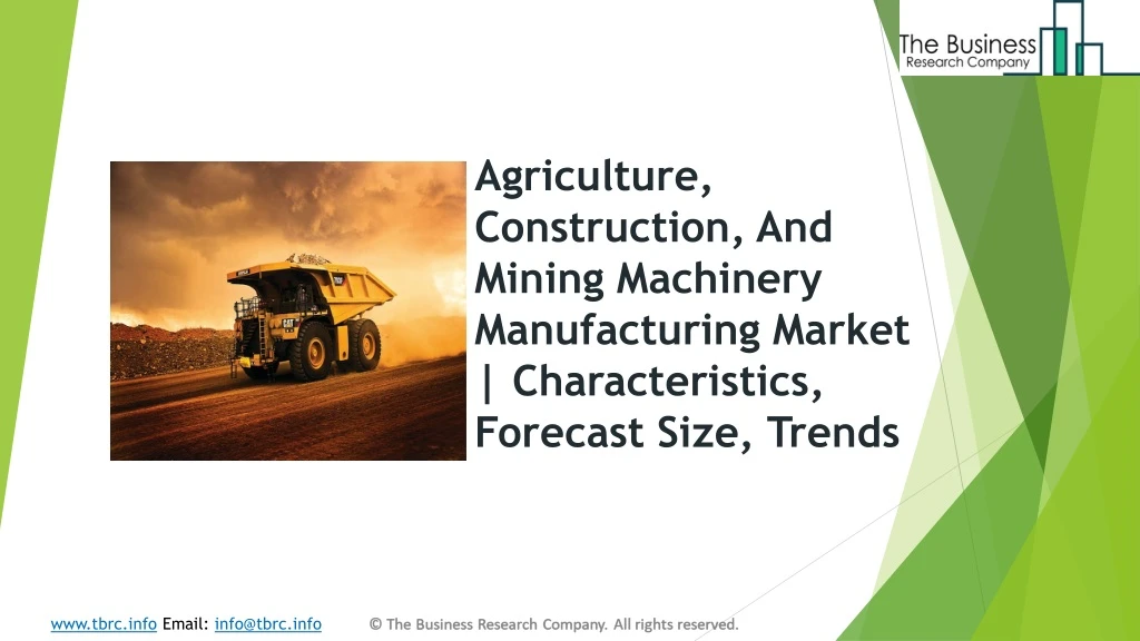 agriculture construction and mining machinery