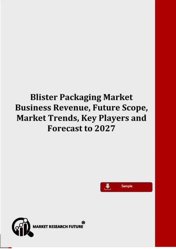 Blister Packaging Market Report to study the various key drivers, Growth, Future Scope analysis, Size, Share and Trends