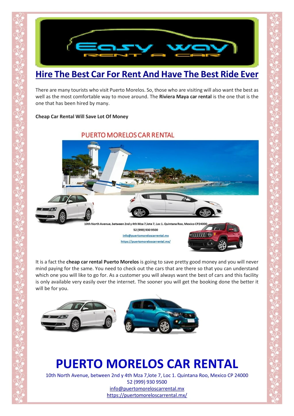 hire the best car for rent and have the best ride