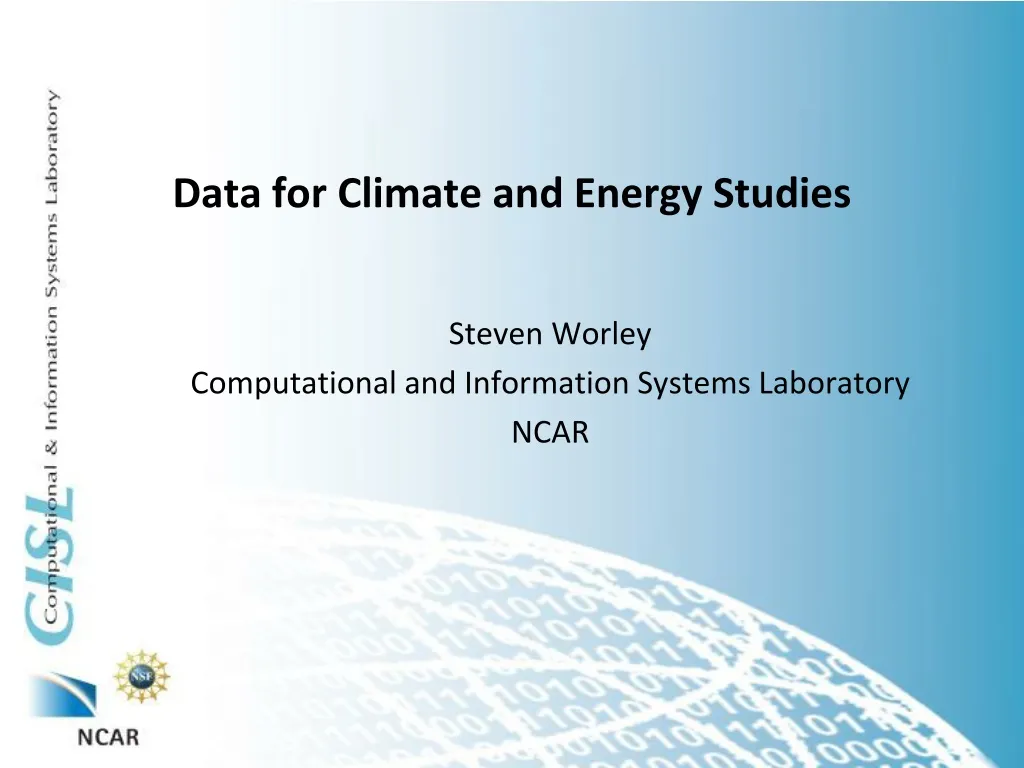 data for climate and energy studies