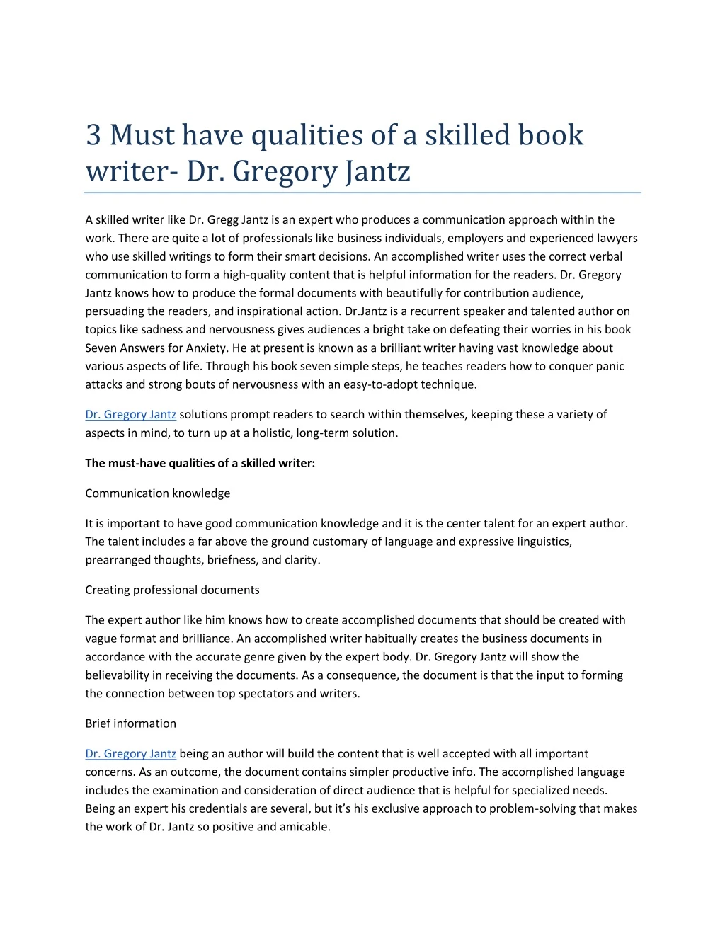 3 must have qualities of a skilled book writer