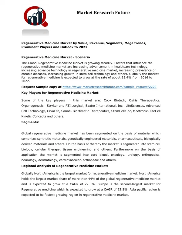 Regenerative Medicine Market