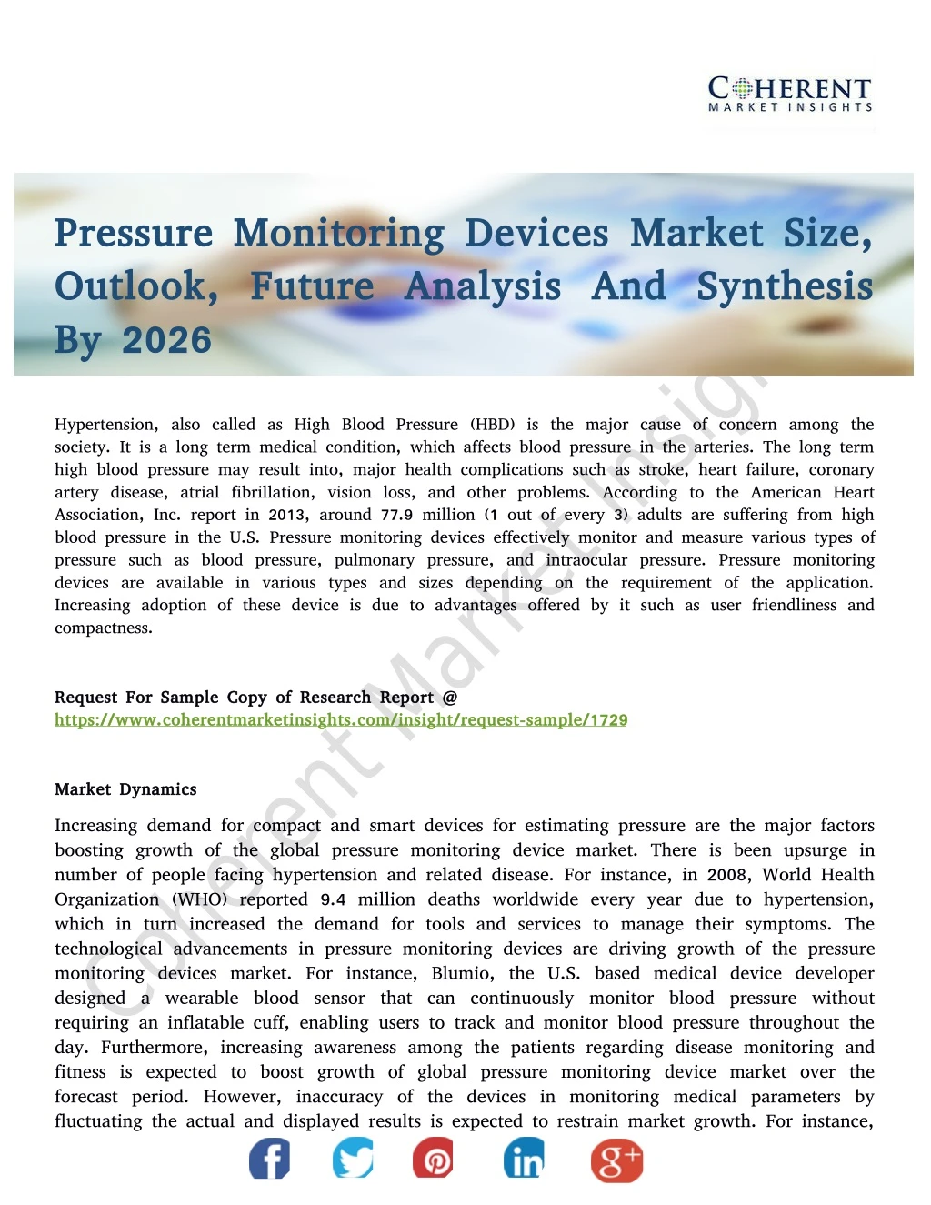 pressure monitoring devices pressure monitoring