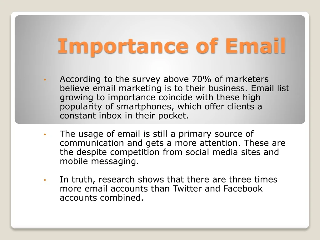 importance of email