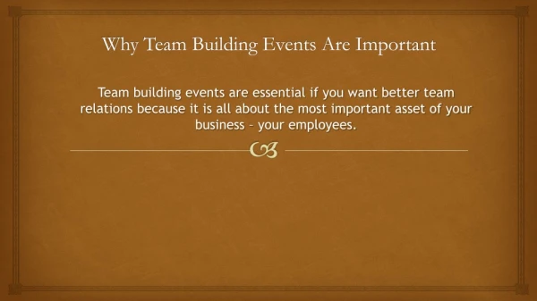 Why Team Building Events Are Important