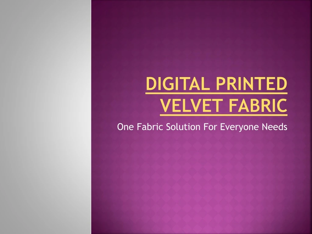 digital printed velvet fabric
