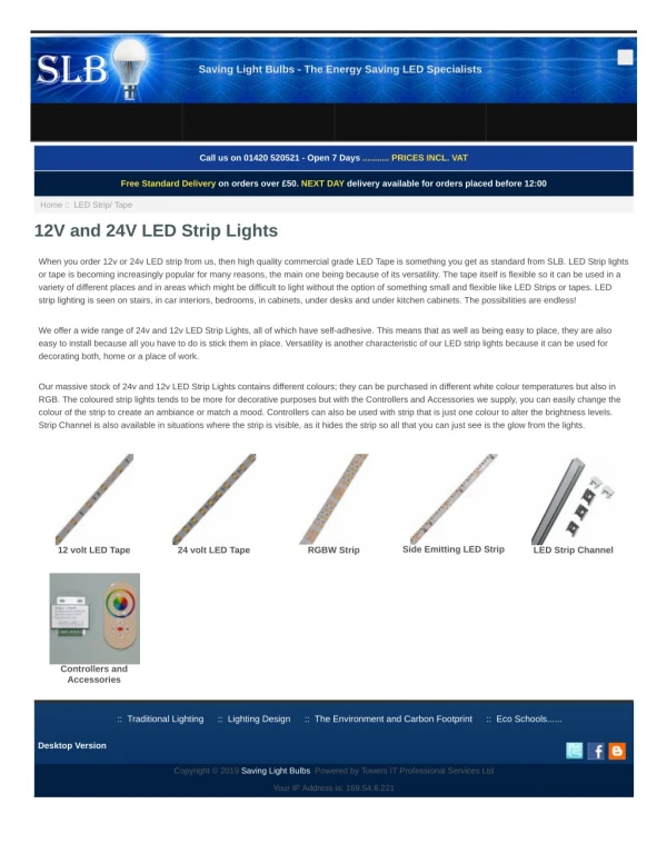 12V and 24V LED Strip Lights