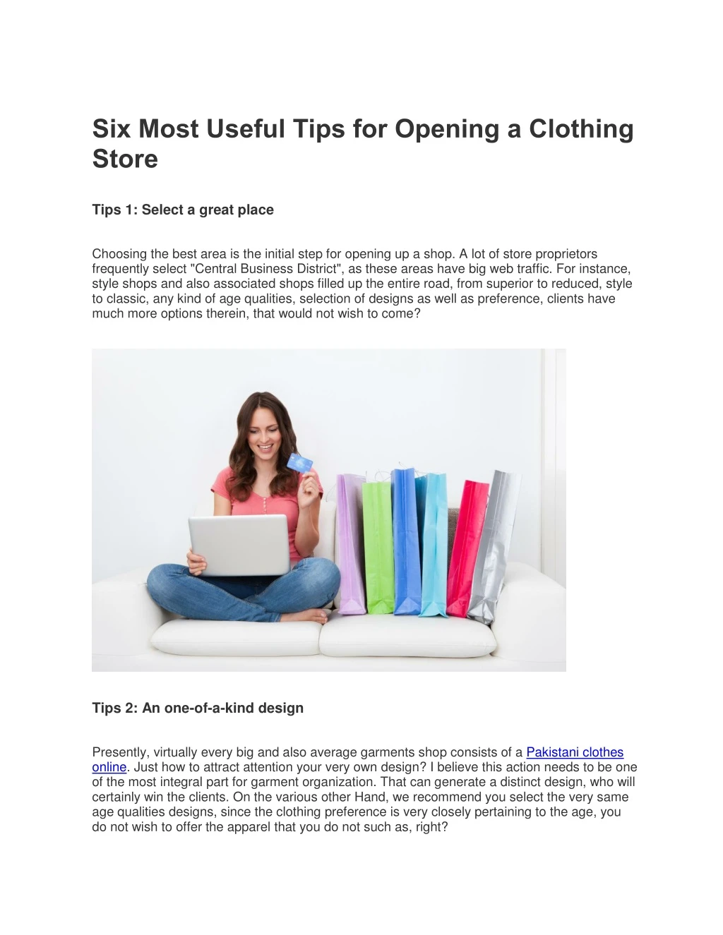 six most useful tips for opening a clothing store
