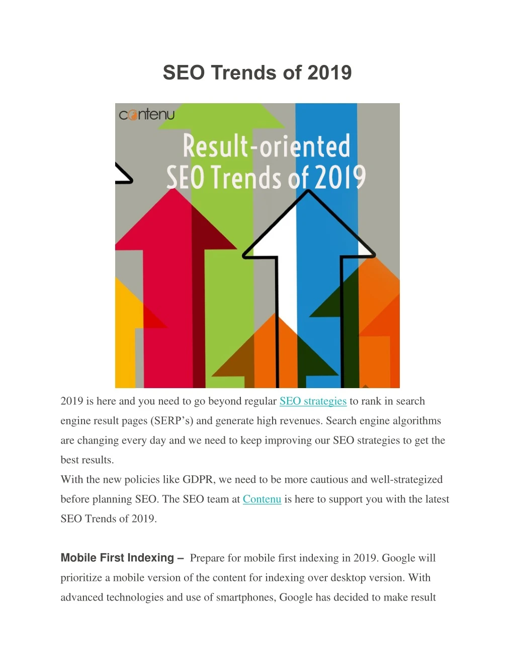 seo trends of 2019