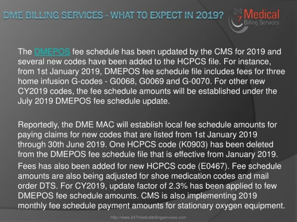 DME Billing Services - What To Expect in 2019?