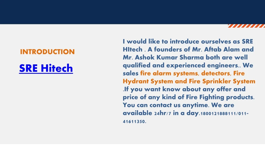 i would like to introduce ourselves as sre hitech