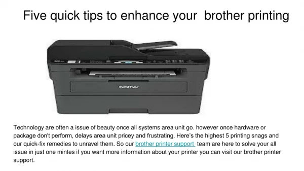 five quick tips to enhance your brother printer