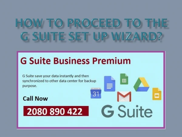 How To Proceed To The G Suite Set Up Wizard?