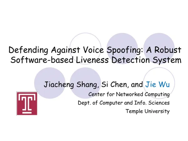 Defending Against Voice Spoofing: A Robust Software-based Liveness Detection System
