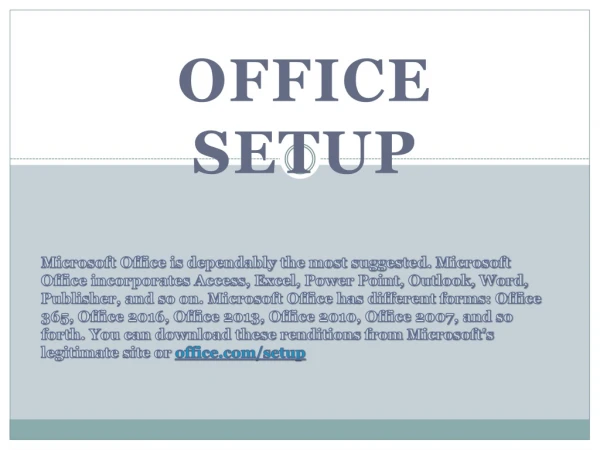 Office.com/setup – Activate Office Antivirus Product Key