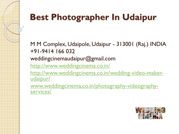 Best photographer in udaipur