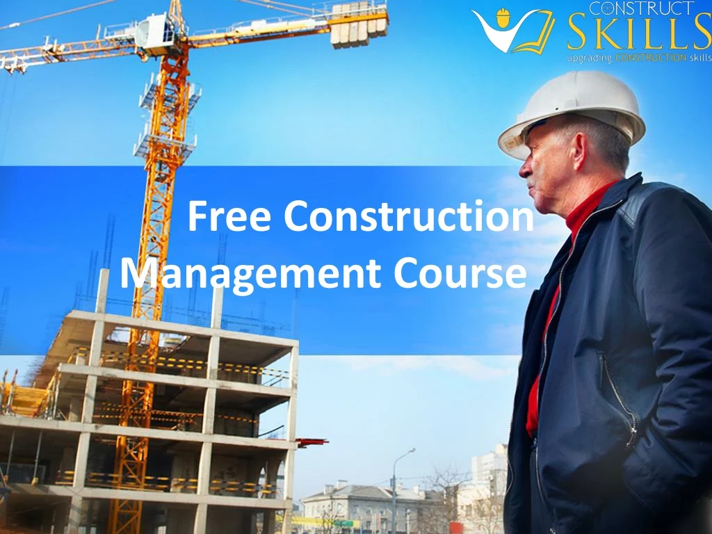 free construction management course