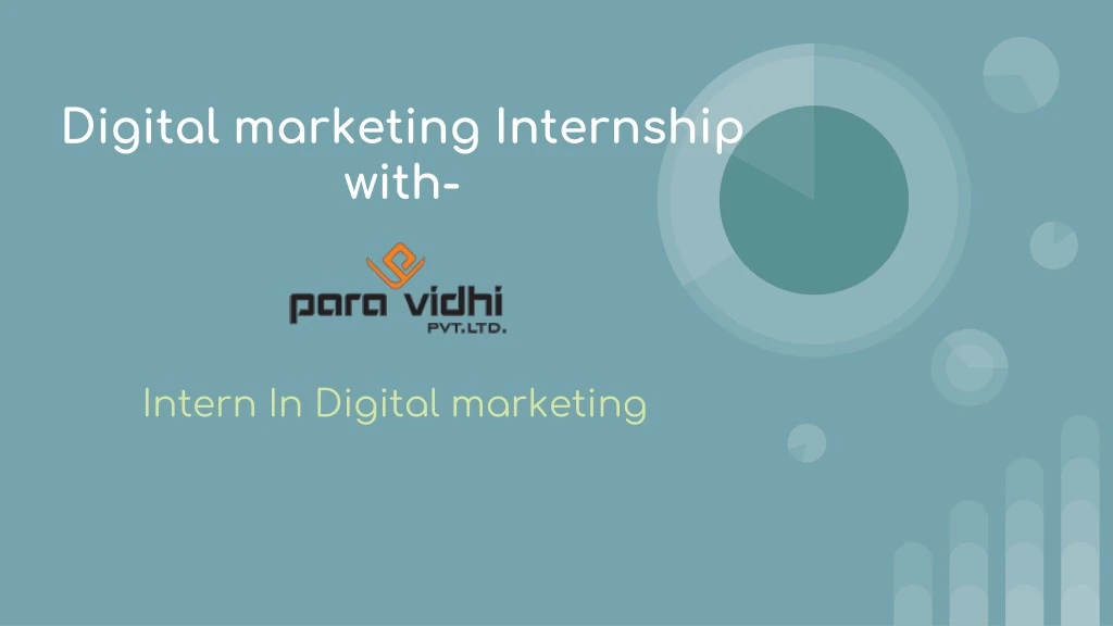 digital marketing internship with