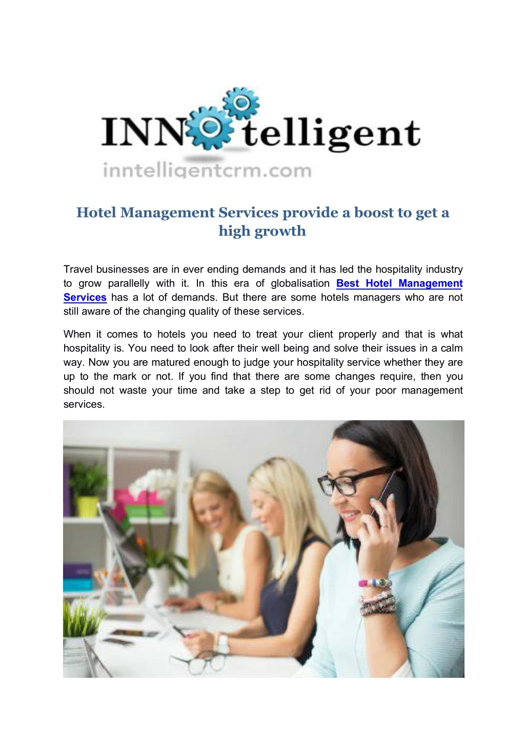 hotel management services provide a boost