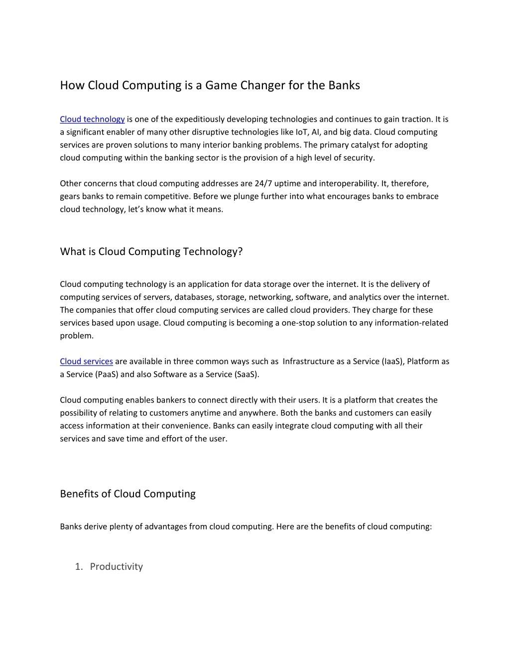 how cloud computing is a game changer