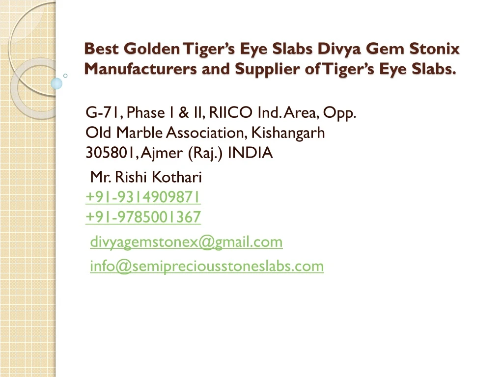 best golden tiger s eye slabs divya gem stonix manufacturers and supplier of tiger s eye slabs