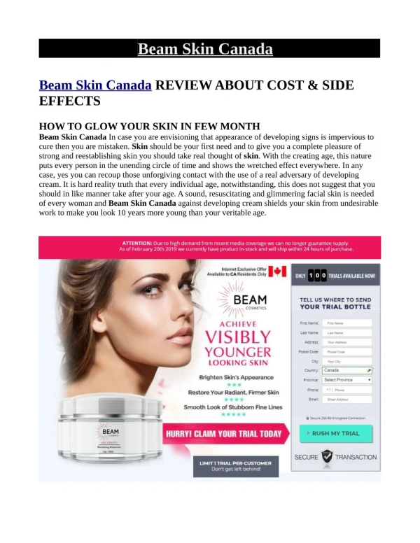 Why My Beam Skin Canada Is Better Than Yours