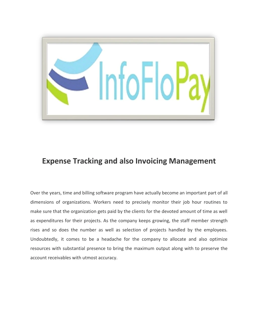 expense tracking and also invoicing management