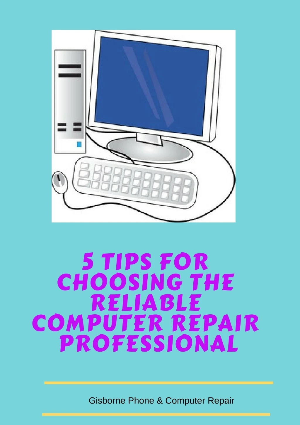 5 tips for choosing the reliable computer repair