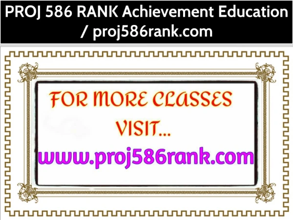 PROJ 586 RANK Achievement Education / proj586rank.com