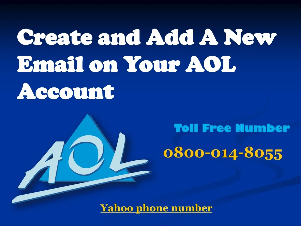 create and add a new email on your aol account