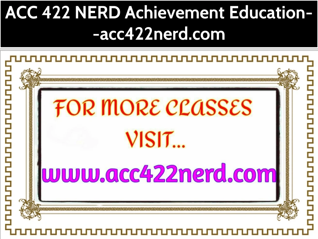 acc 422 nerd achievement education acc422nerd com