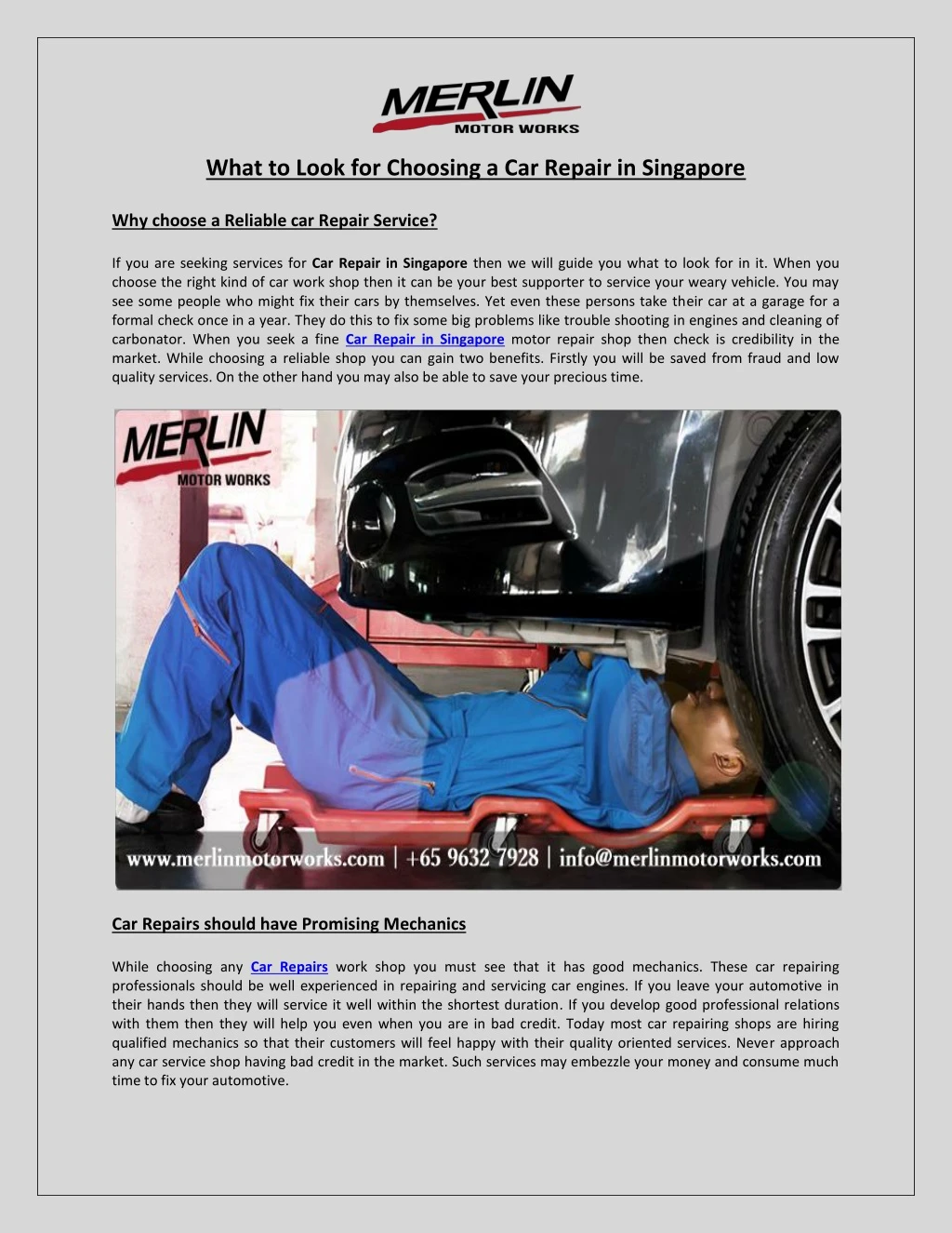 what to look for choosing a car repair