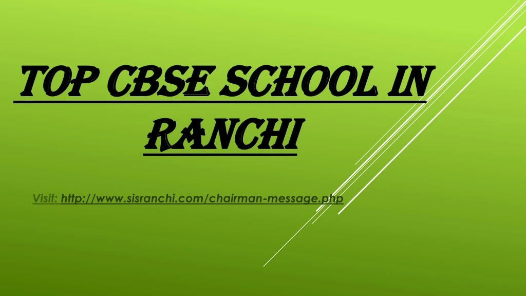 top cbse school in ranchi