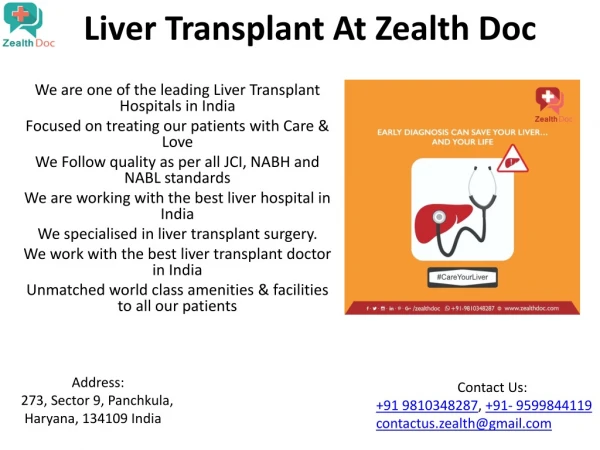 Liver Transplant in india At Zealth Doc