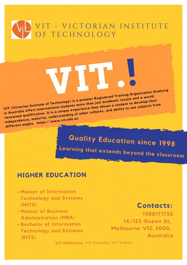 VIT |Victorian Institute Of Technology