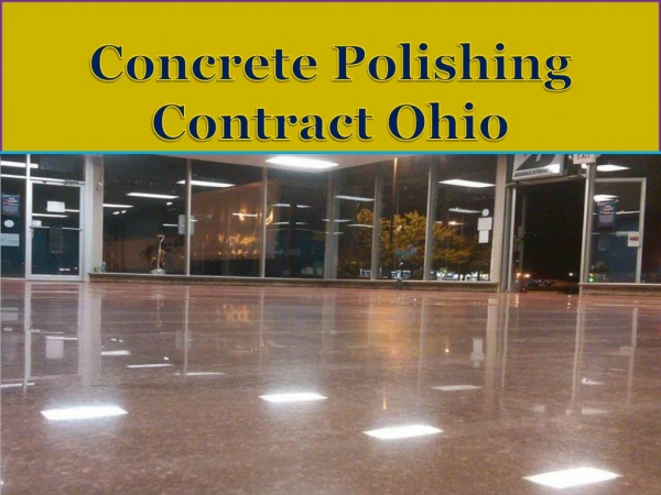 Concrete Polishing Contract Ohio