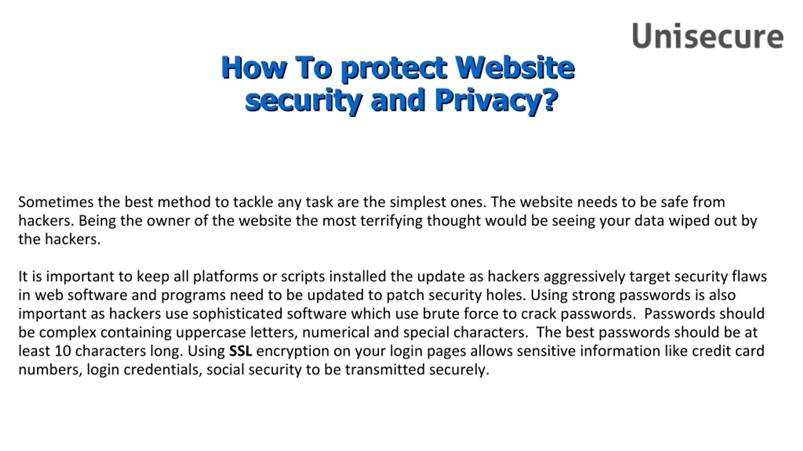 PPT - How To protect Website security and Privacy? PowerPoint ...