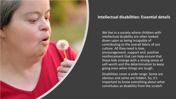 What Is an Intellectual Disability?