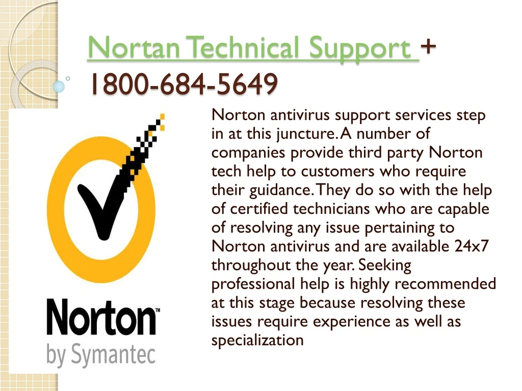 nortan technical support 1800 684 5649