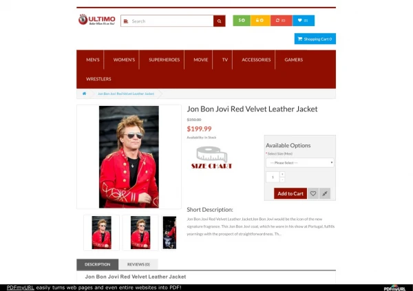 Jon Bon Jovi Red Leather Jacket