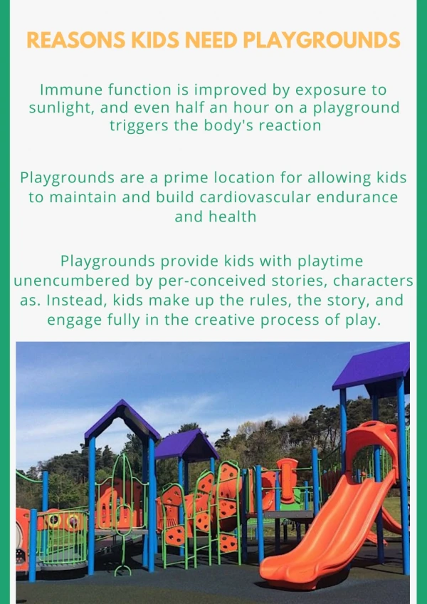 Reasons to Kids need playgrounds