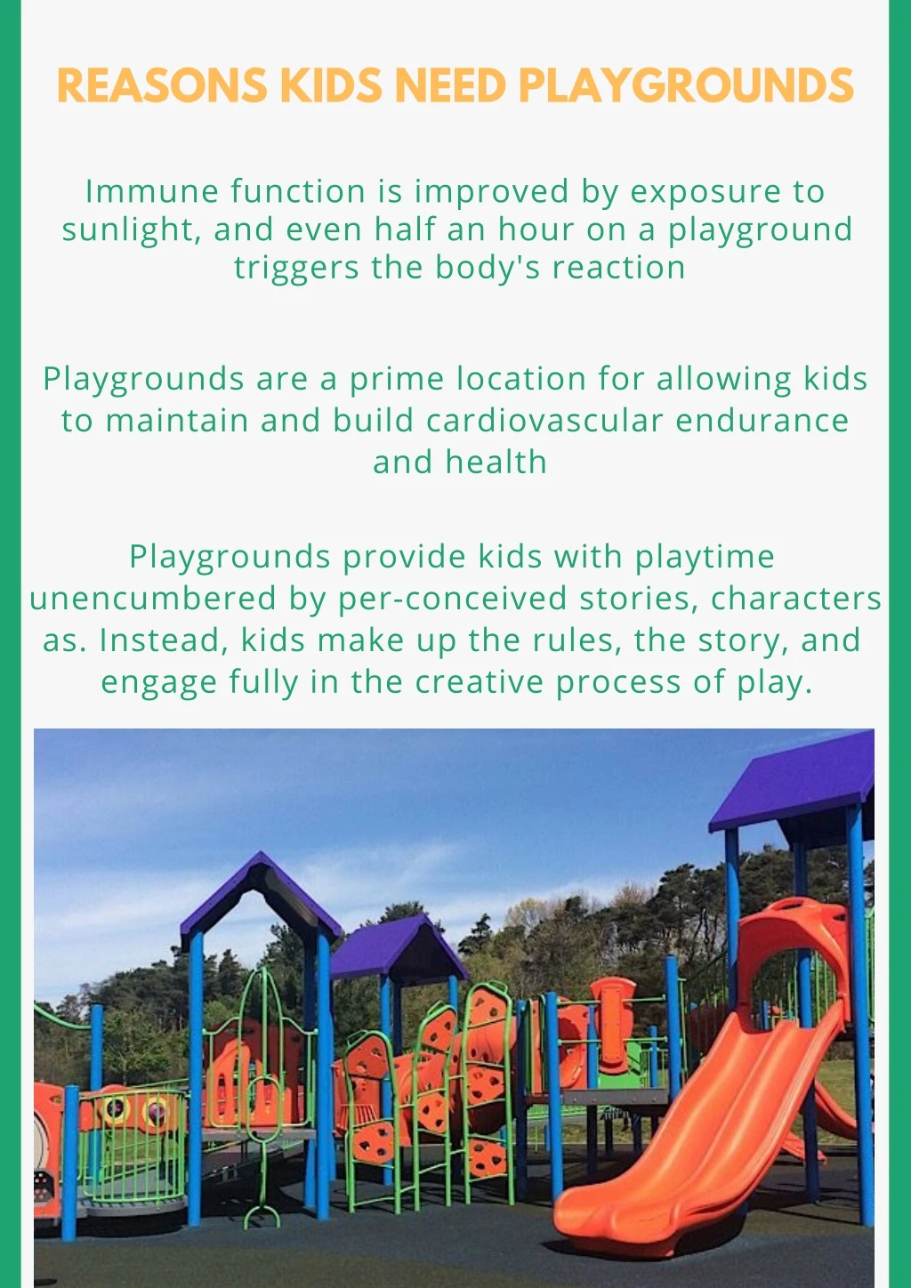 reasons kids need playgrounds