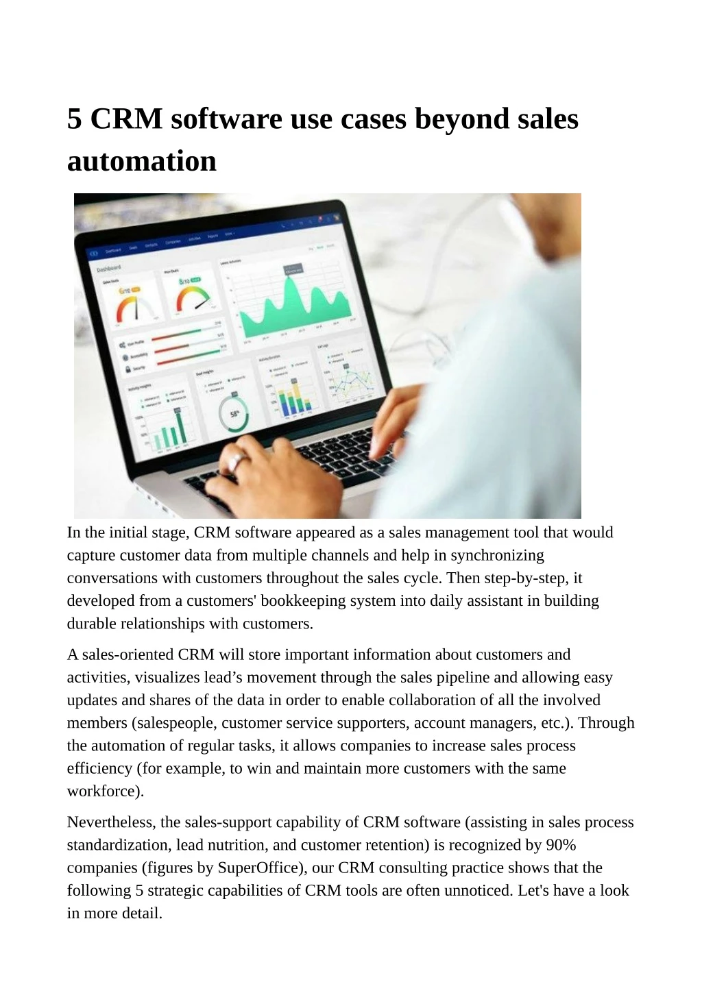 5 crm software use cases beyond sales automation