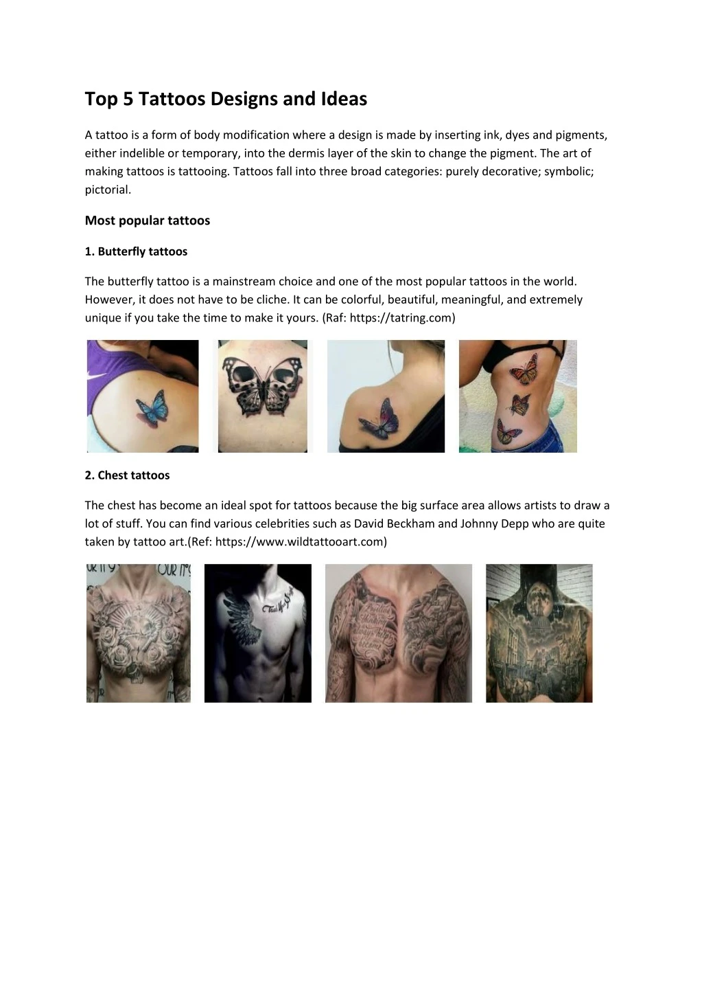 top 5 tattoos designs and ideas