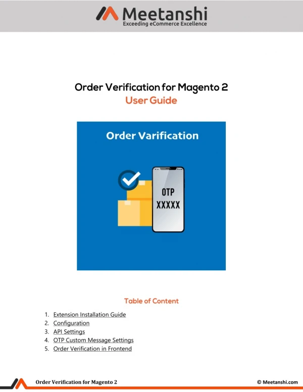 Magento 2 Order Verification