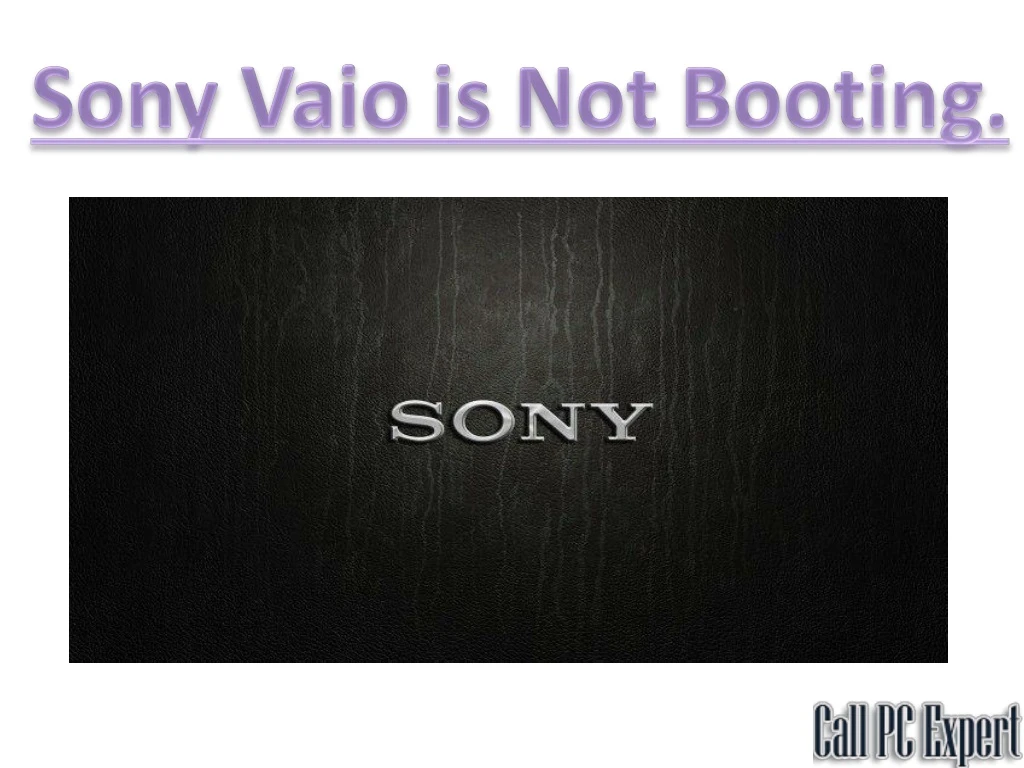 sony vaio is not booting